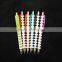 Plastic ball pen with creative window barrel with big clip