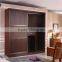 Dark oak colored modern 2 sliding door wardrobe for bedroom