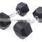 High Quality Hex Rubber Coated Dumbbell