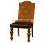 Luxury vintage furniture solid wood chair cover by pu leather fabric