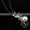 925 sterling silver flower fairy pearl creative pendant necklace fashion women necklace jewelry 6360456