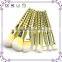 8pcs vacuum coating metal bling rose gold makeup brush wholesale