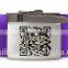 debossed silicone id bracelets with QR