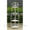 POWERLON shabby chic style 4-tier metal corner garden shelf outdoor furniture