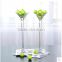 Tall wedding table centerpiece decoration champagne floral ornament clear glass vases