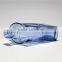 Blue square clear glass bottle of liquor 250ml