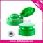 38/400mm Green Plastic Flip Top Valve Cap with Silicone Valve