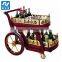 hotel wooden tea serving carts trolley
