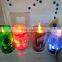Plastic LED Battery Operated Printing Christmas Candle Decoration