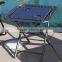 Outdoor Garden Navy Blue Metal Folding Zero Gravity Patio Chair