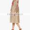 Boho Ukrainian Designs Beige Embroidered Shift Dress Bohemian Clothing Style Long Sleeve Maxi Dress HSd5083