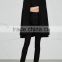 Wholesale Ladies Apparel Ribbed Trims Split Front Black Cashmere Cape(DQE0366C)