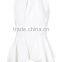 best selling girls white double layered ruffle blouse cheap price