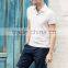Hot Custom Slim Fit Pure White Cotton Mens Blouse Polo Shirt