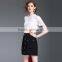 Maxnegio short sleeve new fashion lace blouse designs korean lace top