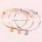 diy black wax cord woven enamel steel charms bracelets high end handmade woven bracelets for valentine's gifts 2016
