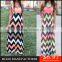 Top Selling High Quality Cheap Price Women Bohemia Maxi Dress Fashion Printed Long Dress Summer Zigzag Dress