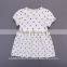 Summer Wholesale Boutique Baby Girl Soft Clothes Polka Dots Peter Pan Collar Casual Dress