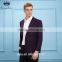 Daynoliao 2016 fashion design men wear vertical stripe half lining purple latest men blazer designs