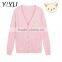 Wholesale women cute V neck cotton japanese school uniform cardigans for students