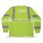 Men's hi Vis Reflective Long Sleeve Custom Warning T-shirt