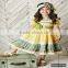 latest stripe ruffle wholesale girls boutique dress