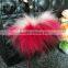 Phone Car Handbag Decoration Accessories Faux Fur Plush Keychain Fluffy Fox Fur Ball