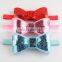 Wholesale Embroidery flash sequins bead piece big bowknot children elastic hair band