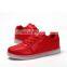 L1601 Latest design Hot sale Red PU leather mens sneakers light up LED shoes