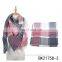 TOROS small MOQ winter woven fashion tartan plaid blanket scarf