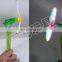 electrical flashing music windmill with light