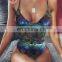 Summer New Sexy Women One Piece Leopard Printed Monokini Bandage Bathing Suit Push Up Padded Bikini Swimsuit Lace Up Swimwear