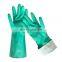 Green flocking lining nitrile washable durable household machinery industrial kitchen female hand protective gloves 13 million