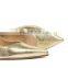 Ladies new golden color pumps design high heels shoes women pointed toe sandals