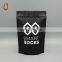 Custom Printed Food Aluminum Foil Zipper Black Matte Packaging Bags for Coffee Tea Powder