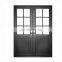 High quality prehung fiberglass exterior double solid wood front doors