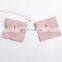 PandaSew 8x8cm Pink Luxury Suede Microfiber Snap Button Flap Small Jewelry Pouch Bags