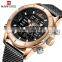 NAVIFORCE 9153 Mens Luxury Japan Quartz Digital Watch Stainless Steel Mesh Strap Fashion Wrist Watch