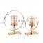 Golden Glass And Metal Candle Holder
