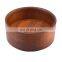 Wholesale custom private brand oak wood 100% natural long- l asting eco-friend snack ramen round salad bowl