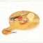 Simple Durable Natural Bamboo Pizza Peel,Round Bamboo Pizza Cutting Board