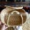 Hot Sale Simple straw bag water hyacinth Handbag for shopping, Woven Tote Bag with Pompom Wholesale Vietnam Manufacturer