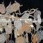 American simple luxury duplex building branch living room glass chandelier