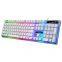 Computer Kit USB-geführtes Tastatur-Maus-Set mit Regenbogenfarben-Backlight für iPad, Laptop und PC. Tastatur-Maus-Kombinationen