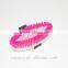 flower pattern horse body brush with non-slip strap for cleaning