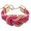 Fashion Ethnic Weave Jewelry Personality Gold Knot Mens Bracelets                        
                                                Quality Choice