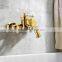 Golden Plated Luxury Hot and Cold Bathtub Mounted Faucet BHF004A1