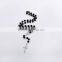 Black Plastic Pearls Beads Rosary Cross Christian Religious Jewelry
