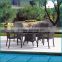 Outdoor garden PE rattan wicker round dining table and chairs set JJ-031TC                        
                                                Quality Choice