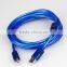 USB 2.0 Transparent Blue Print Cable AM To BM Cable